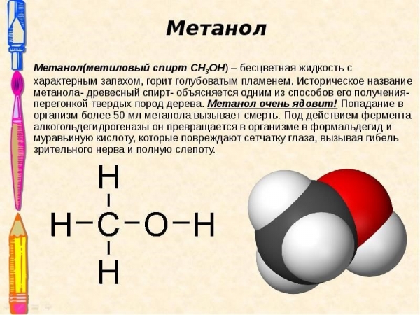 Как отличить метиловый от этилового спирта?